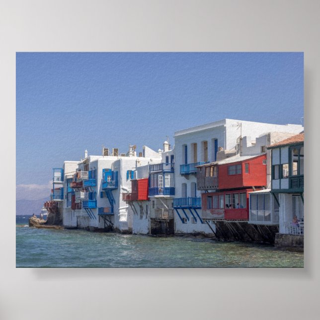 Poster Pequena Veneza em Mykonos (Frente)
