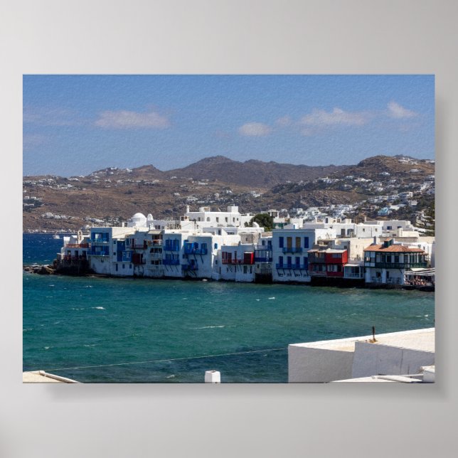 Poster Pequena Veneza em Mykonos (Frente)