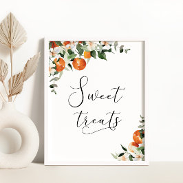 Poster Pequenas doces bonitas. Citrinos doces