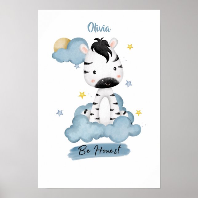 Poster Pequenas Lições Zebra das Nuvens (Frente)