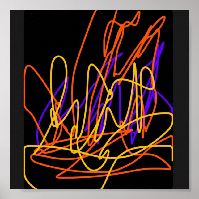 Poster Pequeno 8x8 "poster neon colorido" (Frente)