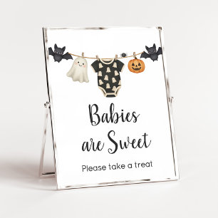 Poster Pequeno Boo Clothesline Bebês são Sinal Doce