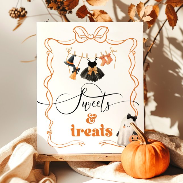 Poster Pequeno Boo halloween Clothesline Sweets and Treat (Criador carregado)
