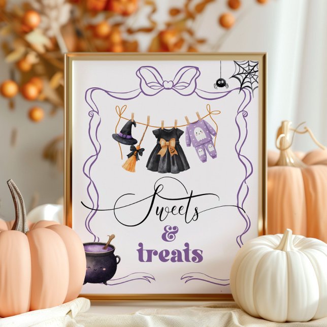 Poster Pequeno Boo halloween Clothesline Sweets and Treat (Criador carregado)