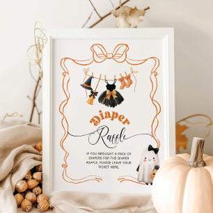 Poster Pequeno Boo halloween Faca de Fralda de linha de p