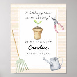 Poster Pequeno broto - adivinhem quantas doces