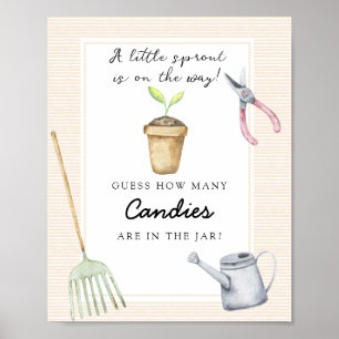 Poster Pequeno broto - adivinhem quantas doces