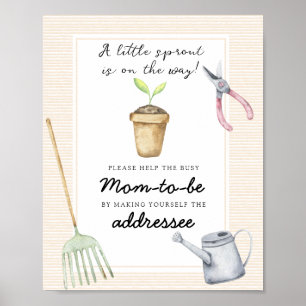 Poster Pequeno Broto - Ajude a Mãe Atarefada que Está Esp