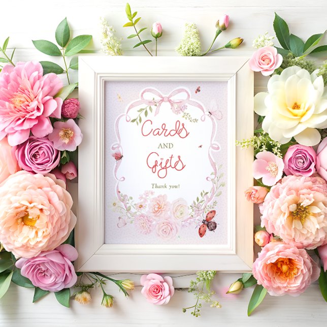 Poster Pequeno Bug de Amor Cartões e Presentes Florais Bi (Criador carregado)