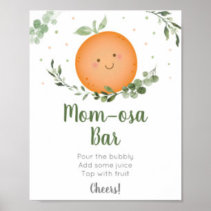 Poster Pequeno Chá de fraldas Cutie Greenery Bar