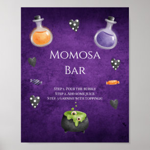 Poster Pequeno Chá de fraldas de Boo Halloween Momosa