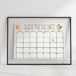 Poster Pequeno Chá de fraldas de Enfermeira Fazenda - Sin