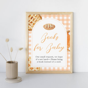 Poster Pequeno Chá de fraldas de tarte Cutie para Sinal d