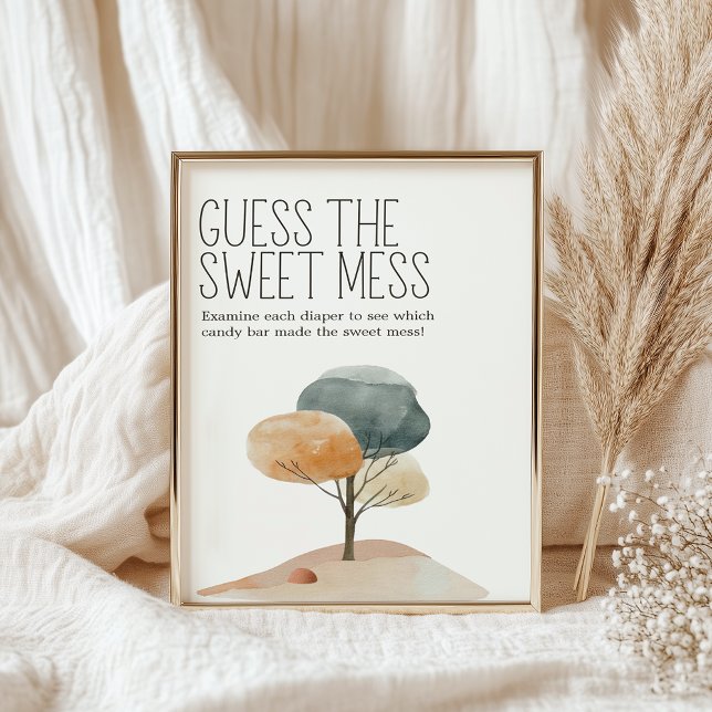 Poster Pequeno Chá de fraldas Fazenda Acho Que Doce Sinal (Criador carregado)