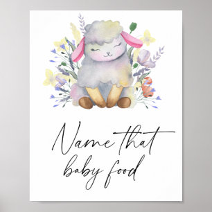 Poster Pequeno cordeiro - nomeie aquela comida de bebê