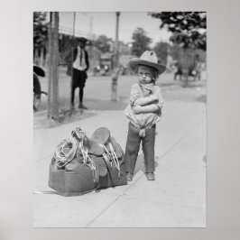 Poster Pequeno Cowboy, 1923. Foto Antiga
