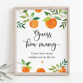 Poster Pequeno Cutie Greenery Floral Adivinha Quantos Sin