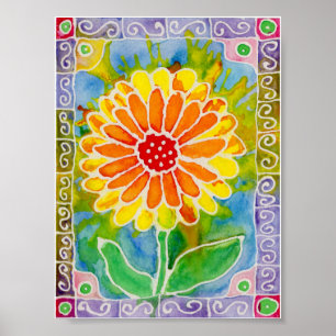 Poster pequeno da flor do primavera