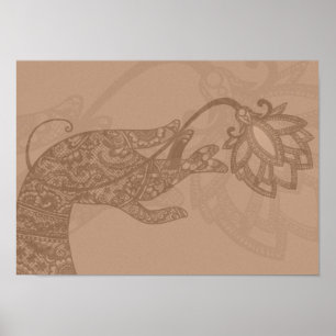 Poster pequeno de Lotus Mudra Mehndi