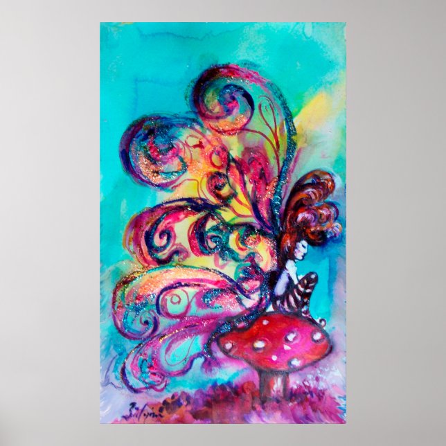 Pôster Pequeno Elfo dos Cogumelos (Frente)