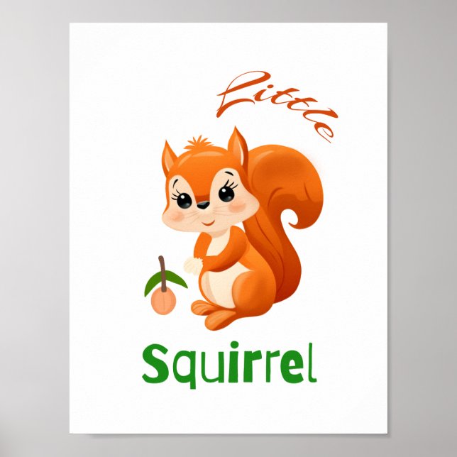 Poster Pequeno esquilo  (Frente)