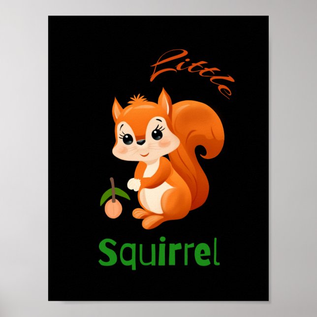 Poster Pequeno esquilo  (Frente)