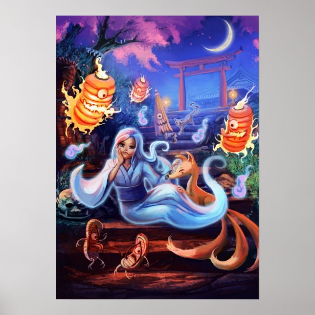 Pôster Pequeno Fantasma Bordado (Frente)