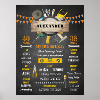 Poster Pequeno Felipe Aniversário Maravilha Estatuações d