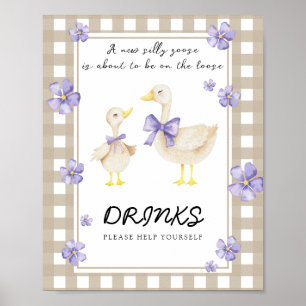 Poster Pequeno Ganso - Bebidas ajudem-se a si próprio