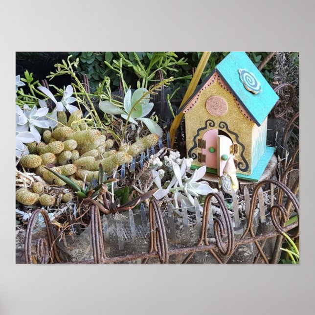 Poster Pequeno Gnomo Lar na Floresta (Frente)