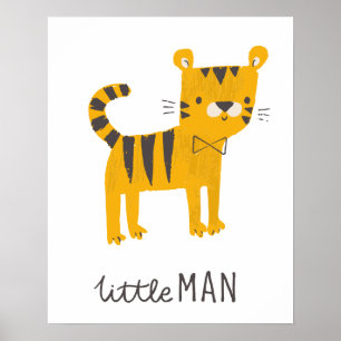 Poster Pequeno Homem Gravata Borboleta Tigre