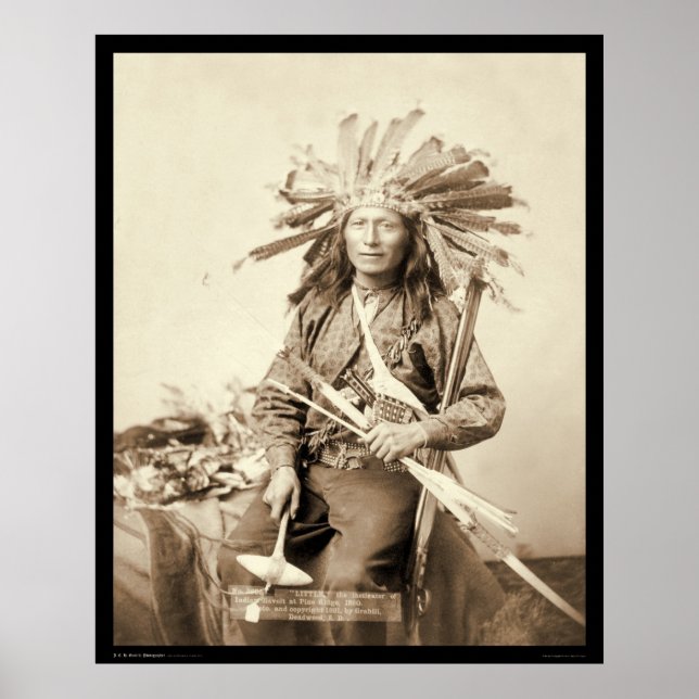 Poster Pequeno, Líder de Oglala no Woundk Knee SD 1890 (Frente)