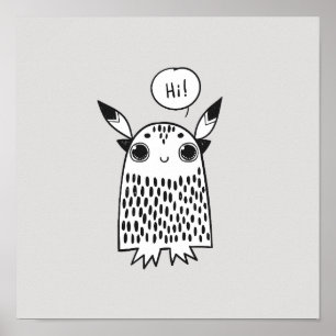 Poster Pequeno monstro bonito