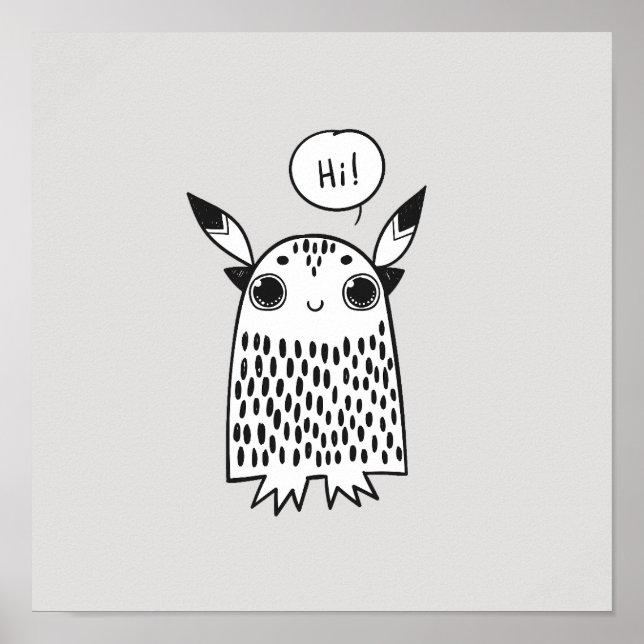 Poster Pequeno monstro bonito (Frente)