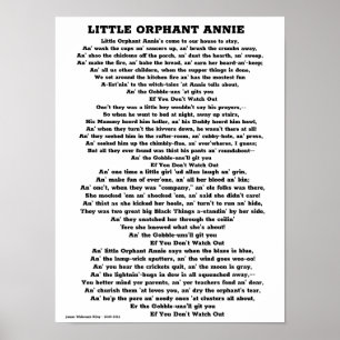 POSTER PEQUENO ORFANTE ANNIE POEM