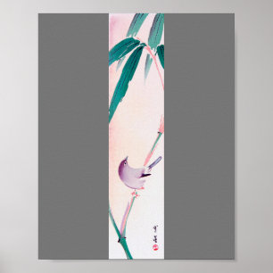 Poster Pequeno Pássaro no Bambu Branch, Watanabe Seitei