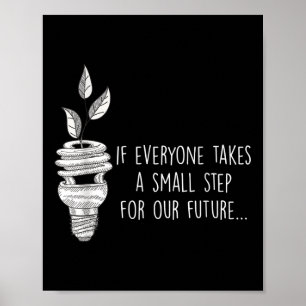 Poster Pequeno Passo Para Nossa Proteção Ambiental Do Amb