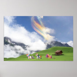 Poster Pequeno Pôneo e Unicórnios