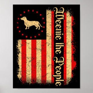 Poster Pequeno Povo 4 De Julho Bandeira Americana Dos EUA