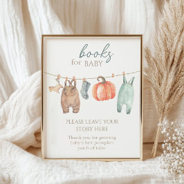 Poster Pequeno Pumpkin Fall Clothes Boy Livros Para Bebê