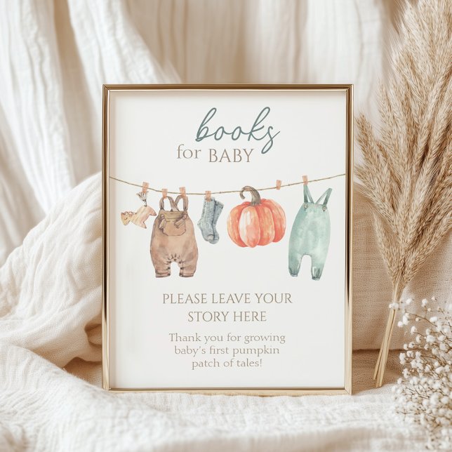 Poster Pequeno Pumpkin Fall Clothes Boy Livros Para Bebê (Criador carregado)