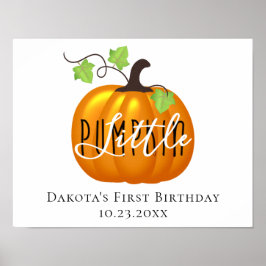 Poster Pequeno Pumpkin | Gênero cúbico Bebê neutro