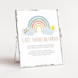 Poster Pequeno Raio de Luz Sinal de Fraldas Noturnas