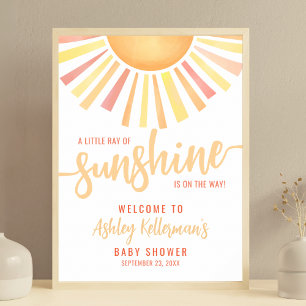 Poster Pequeno Raio De Sol Bebe Placa De Boas Vindas Para