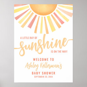Poster Pequeno Raio De Sol Bebe Placa De Boas Vindas Para