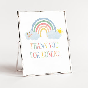 Poster Pequeno Raio de Sol Obrigado por Vir Sign