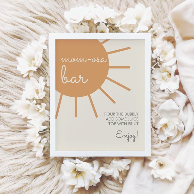 Poster Pequeno Raio Sol Mãe-Osa Bar (Criador carregado)