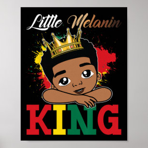 Poster Pequeno Rei Melanina Mês da História Negra Afro