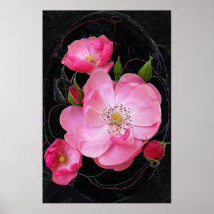 Poster pequeno rosebud abre