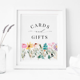 Poster Pequeno Sinal de Cartões e Presentes de Flor Selva